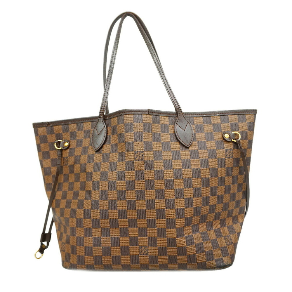 LOUIS VUITTON Brown Damier Neverfull MM Tote Bag
